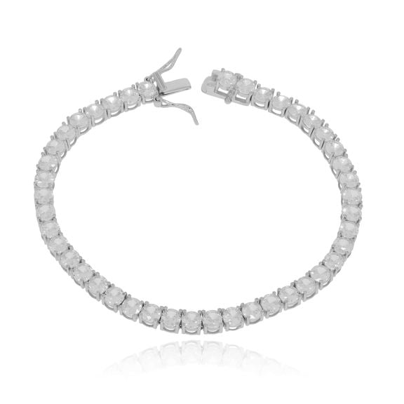 צמיד טניס כסף שיבוץ 4mm